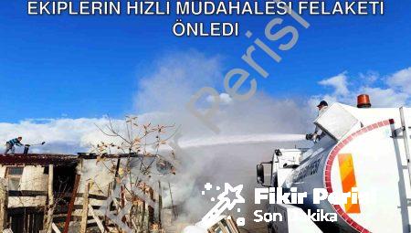 Kütahya Seyitömer’de Ahır Yangını: Ekiplerin Hızlı Müdahalesi Felaketi Önledi