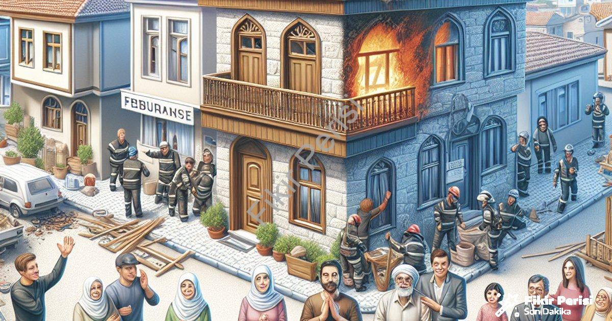 "Aydın'da Faciadan Dönüldü: Komşuların Dikkati İş Yerini Kurtardı" başlıklı haber için fotorealistik