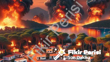 Fethiye Katrancı Koyu’nda Korkutan Yangın: Karavan ve Bungalovlar Kül Oldu