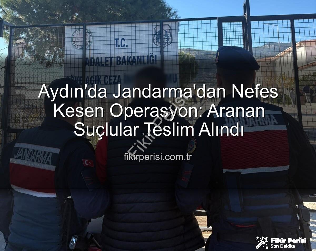 Aydın jandarma - Aydın'da Jandarma'dan Nefes Kesen Operasyon: Aranan Suçlular Teslim Alındı