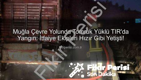 Muğla Çevre Yolunda Tomruk Yüklü TIR’da Yangın: İtfaiye Ekipleri Hızır Gibi Yetişti!